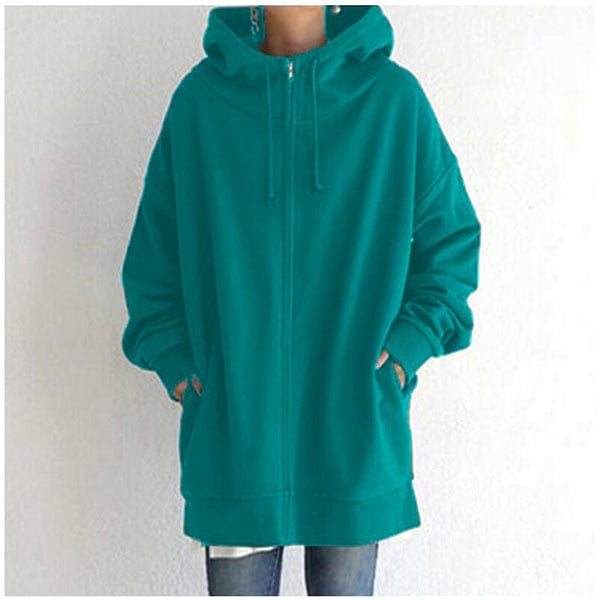 🎅Early Fall Sale (50% OFF)🎁 Hooded Zipper Long Padded Sweatshirt