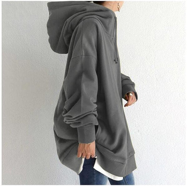 🎅Early Fall Sale (50% OFF)🎁 Hooded Zipper Long Padded Sweatshirt