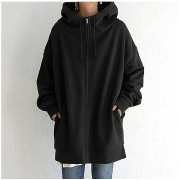 🎅Early Fall Sale (50% OFF)🎁 Hooded Zipper Long Padded Sweatshirt