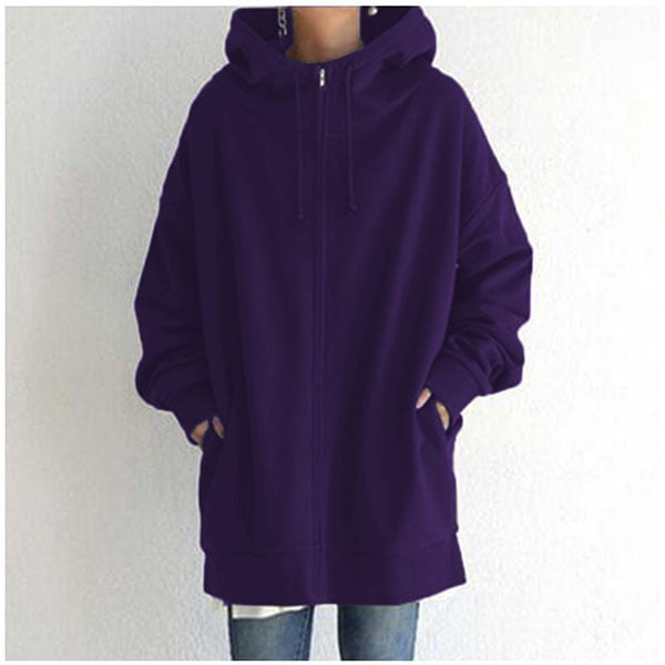 🎅Early Fall Sale (50% OFF)🎁 Hooded Zipper Long Padded Sweatshirt